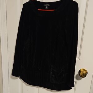 NWOT Nina Leonard Black Chenile Women's Sweater Size Small